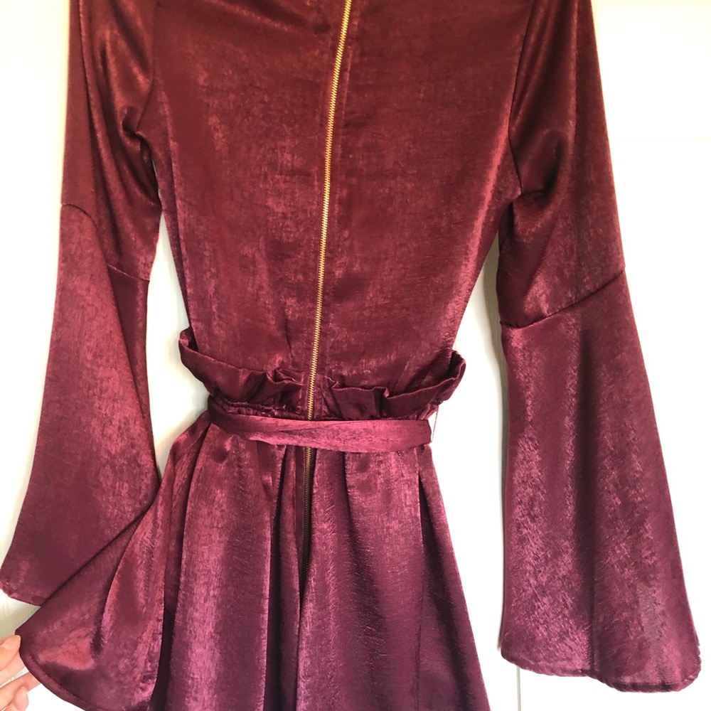 Burgundy Romper - Picture 3 of 4